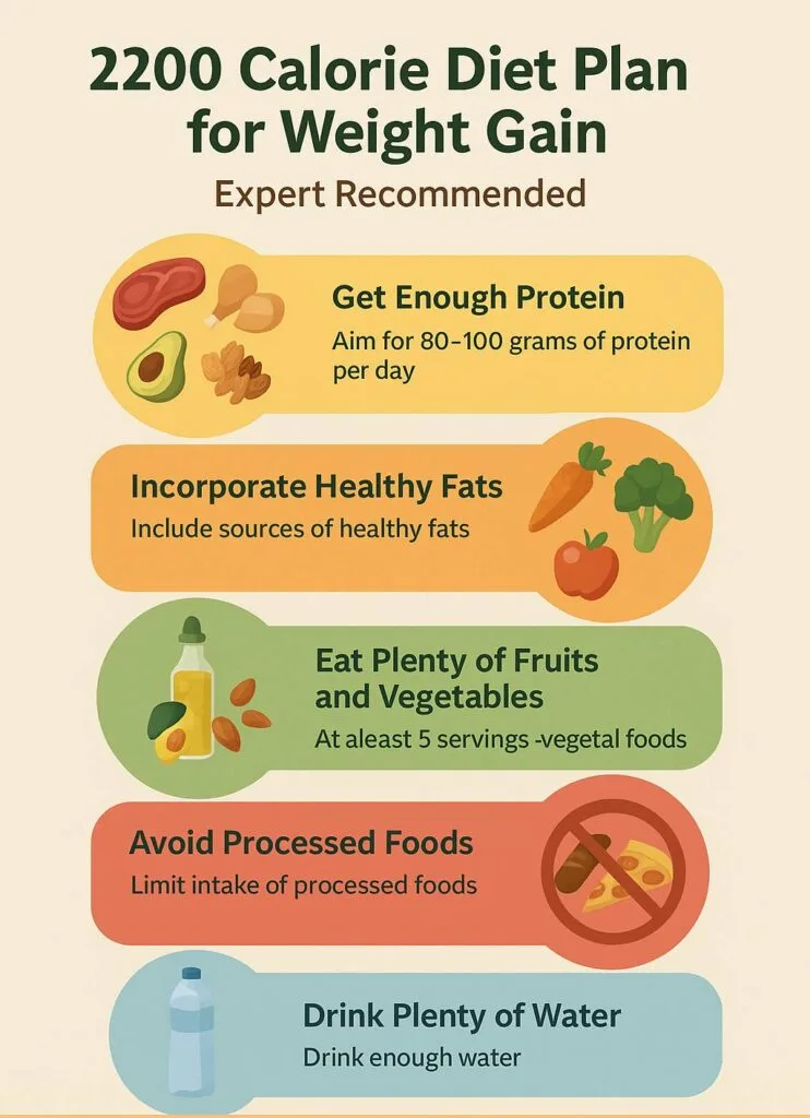 plano de dieta de 2200 calorias