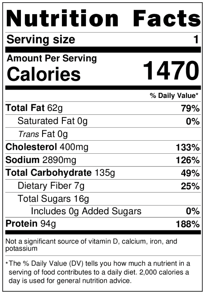 Nutritional Value of Seafood Tetrazzini