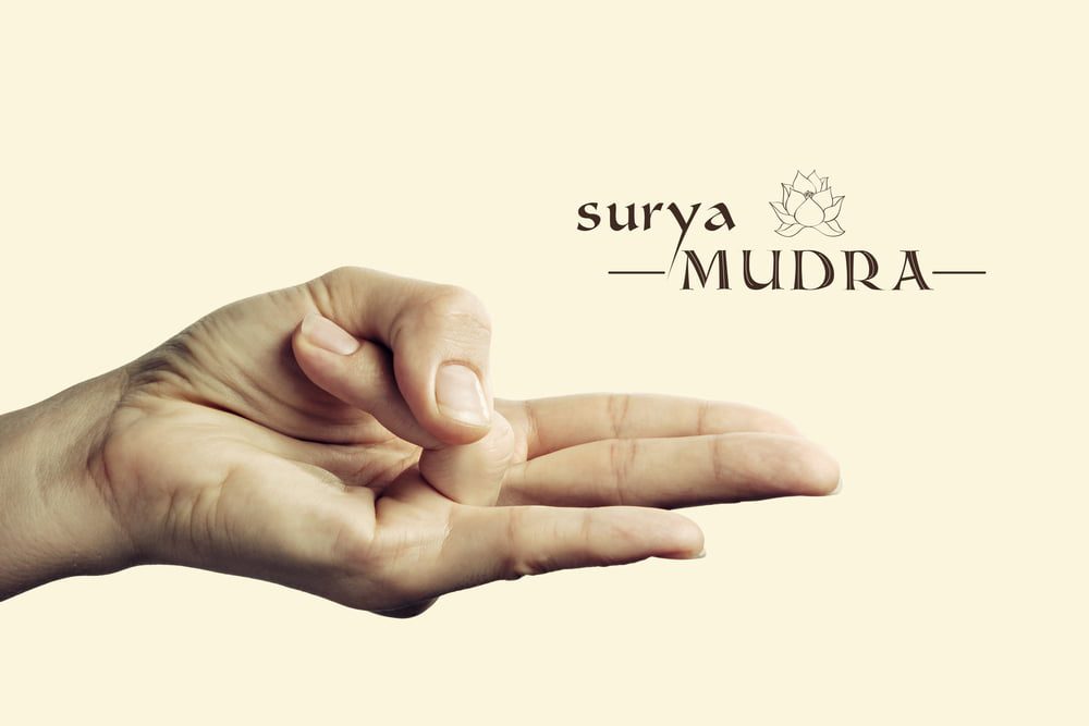 Surya Mudra mudra for hair growth and thickness