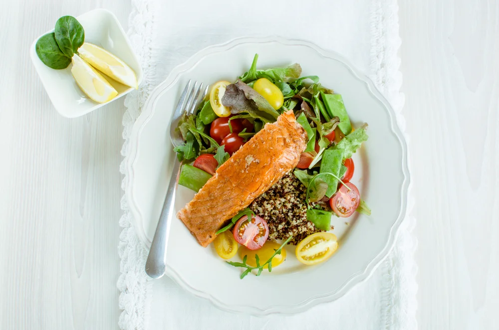Snow Peas with Smoked Salmon
