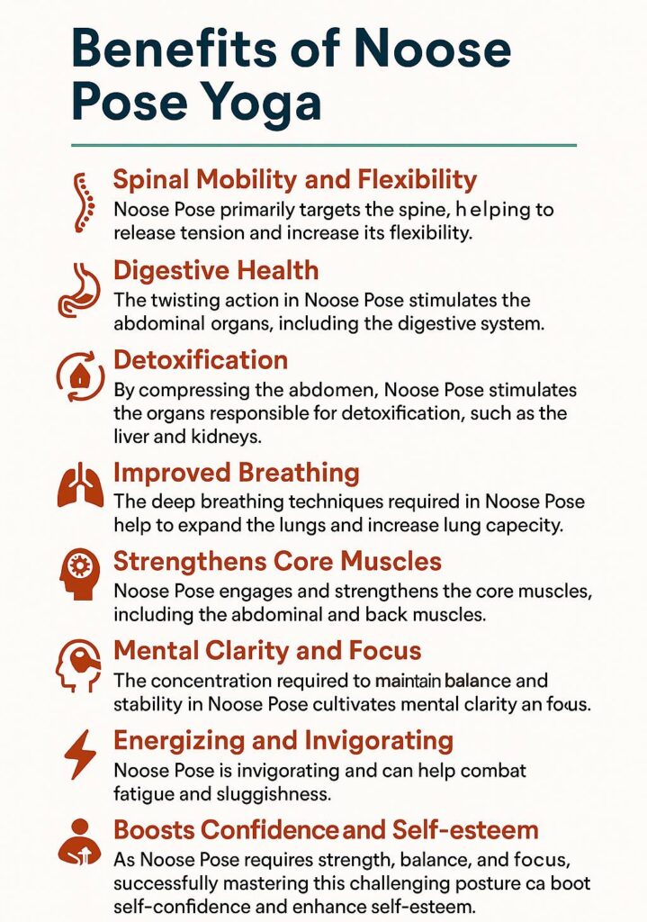 Yoga de la posture du nœud coulant pour débutants : bienfaits, comment la réaliser et variantes 4 Noose pose benefits