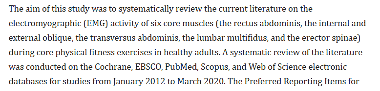 study of physical fitness