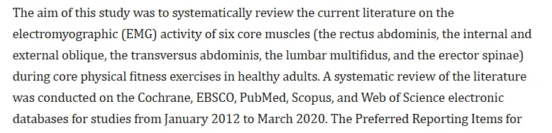 study of physical fitness