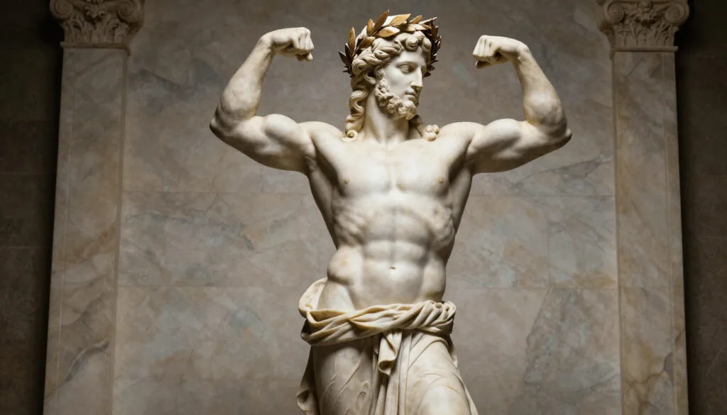 Greek God Pose in bodybuilding