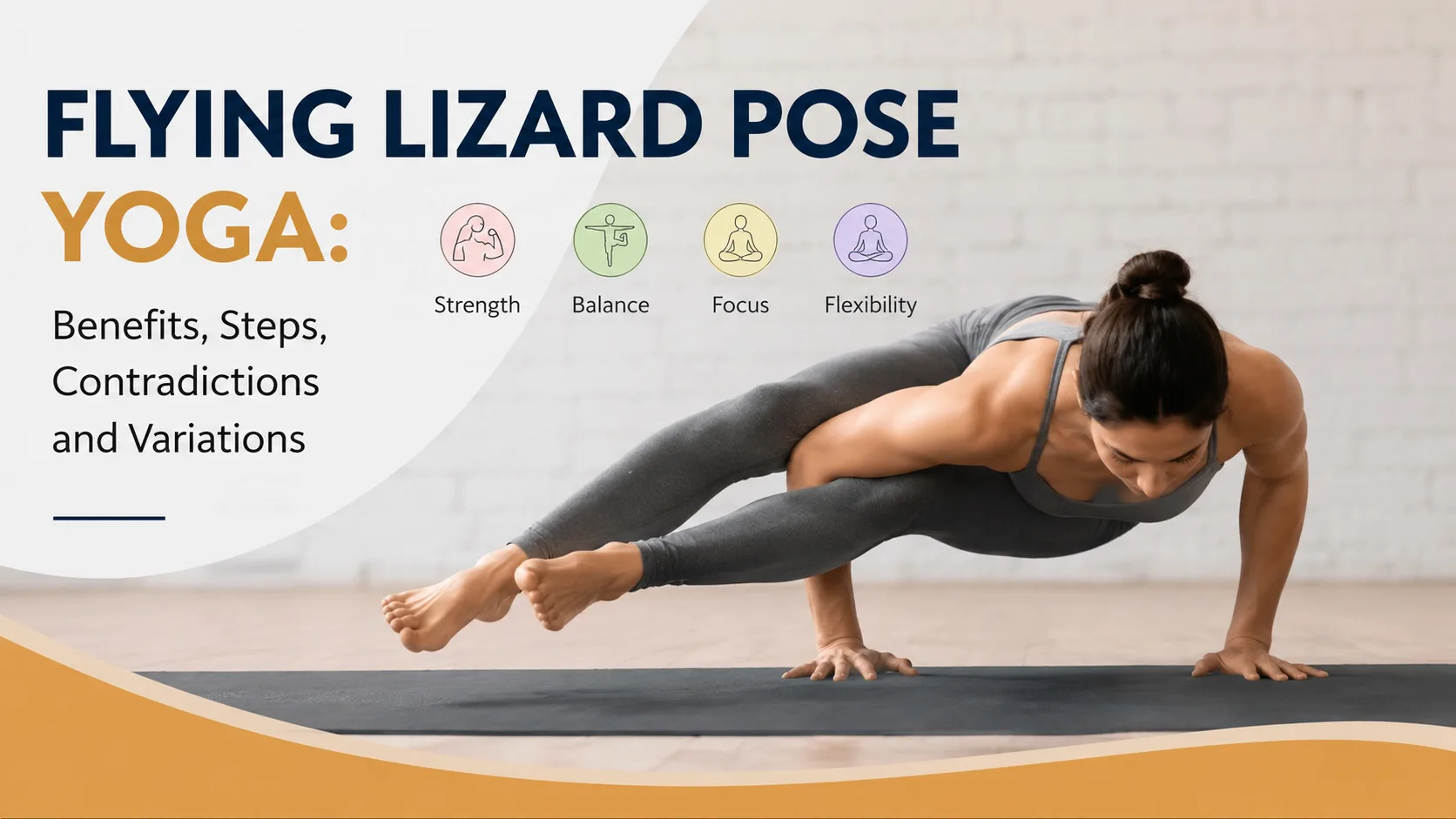 Lagarto voador pose de ioga
