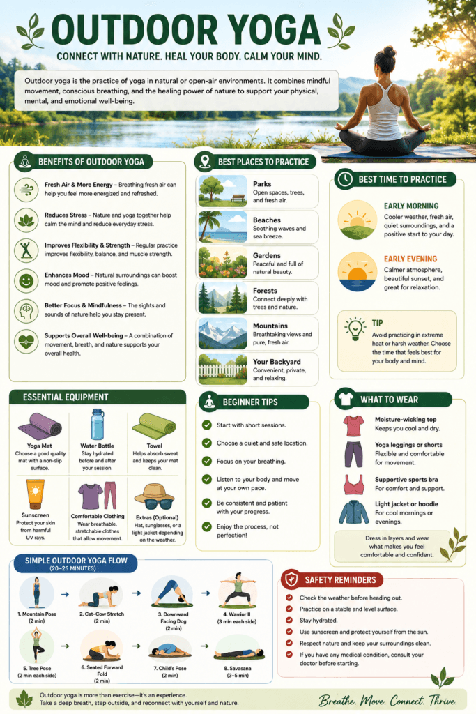Outdoor yoga infographic